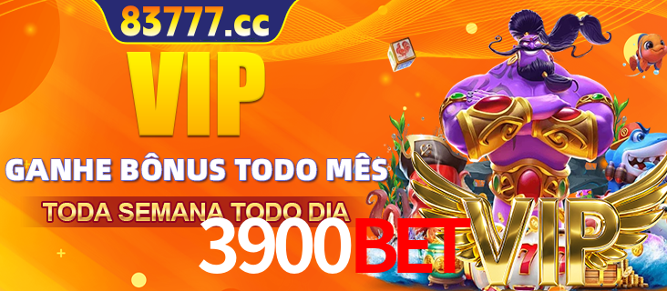 Banner promocional do 3900BET oferecendo 100% de recompensas adicionais contínuas para quem fizer o login diário (Daily sign-in), com um mascote de coelho.